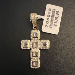 Elegant Gold and Silver Cross Pendant